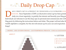 Tablet Screenshot of dailydropcap.com